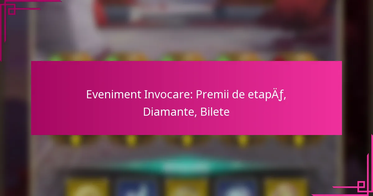 Eveniment Invocare: Premii de etapă, Diamante, Bilete