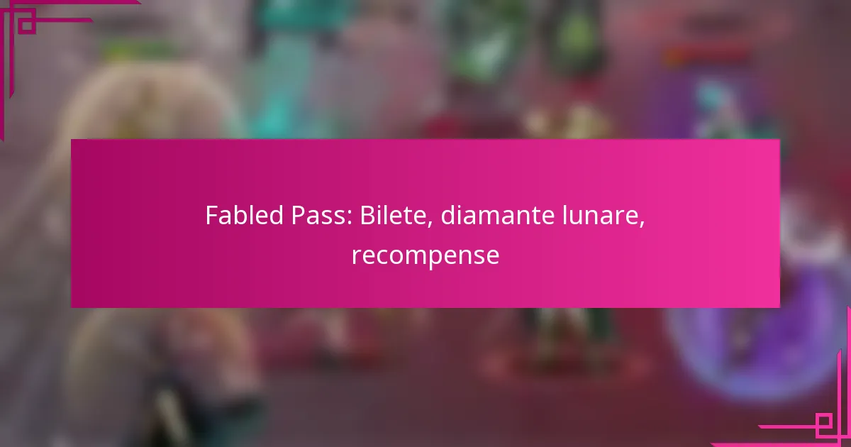 Fabled Pass: Bilete, diamante lunare, recompense